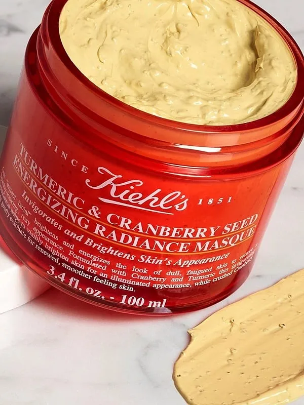 This facial masque from Kiehl's includes turmeric in the ingredient composition to boost the product's brightening effect. Image: Instagram.com/kiehls 