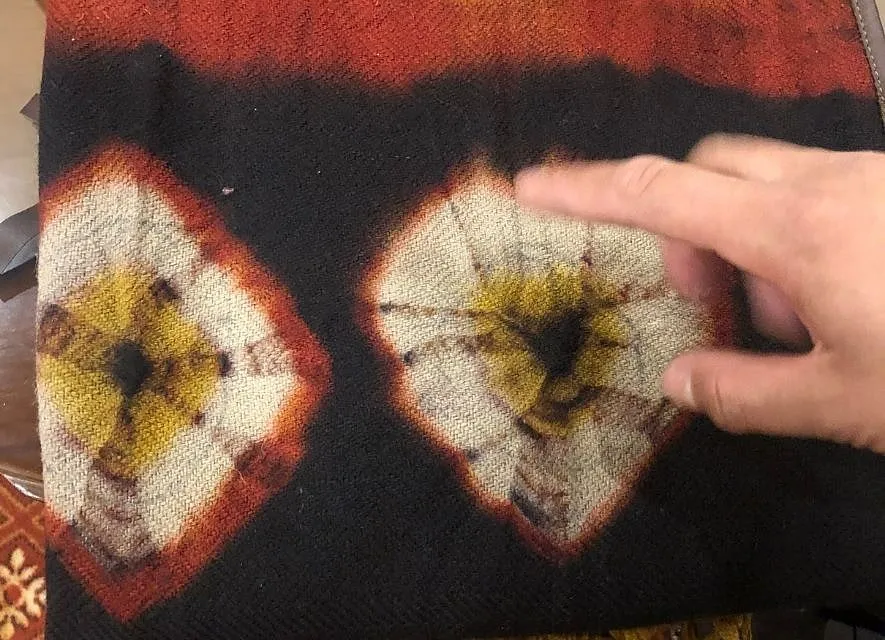 The tie-and-dye—a traditional pattern in Ladakh  