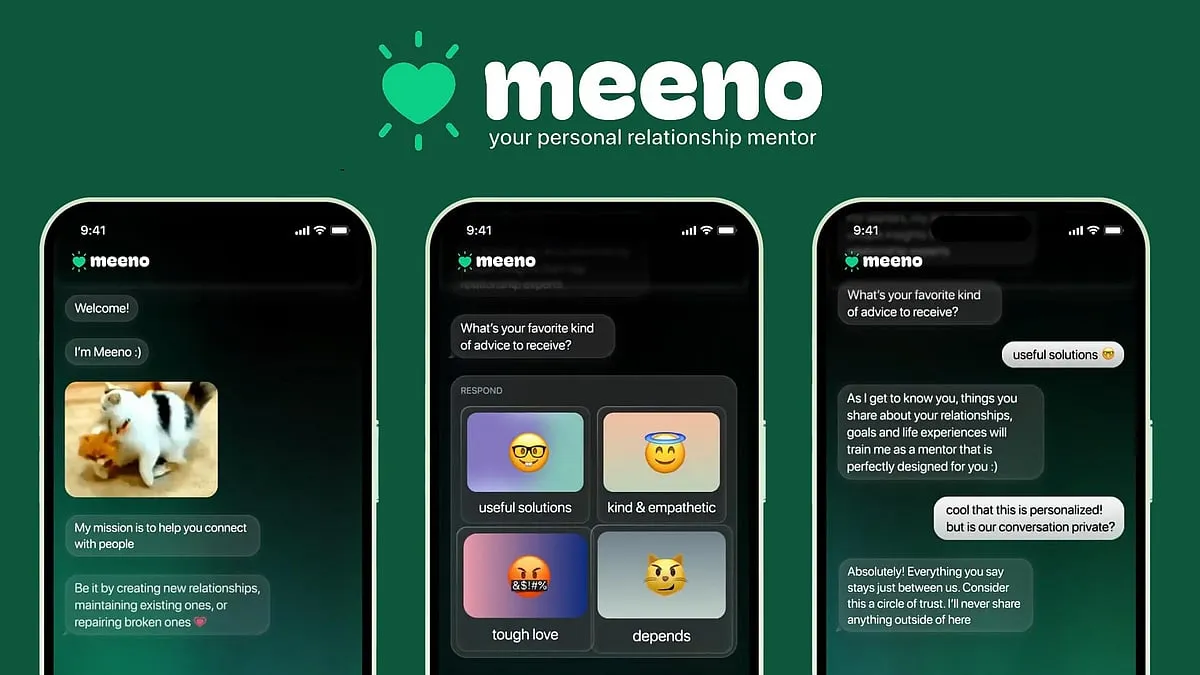 The former CEO of Tinder is using AI to combat lonelinessMeeno, a chatbot designed to combat loneliness, has secured a funding of US$3.9 million led by Sequoia. The chatbot provides a personal mentor for relationships; its founders include former Tinder CEO Renate Nyborg. Nyborg stated in her post that she became aware of the loneliness of young users during her time at Tinder, mainly Gen Z users (aged 18 to 25). Meeno isn't intended to be a virtual girlfriend, boyfriend, therapist, or coach and will learn from the individual’s app usage to provide better relationship advice. This feature is common among other chatbot apps. Meeno, however, goes a step further by asking for the user's age, ethnicity, and sexual orientation during setup to avoid biased conversations. Image: meeno.com 