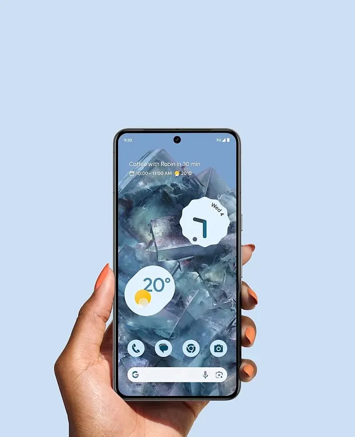 Google Pixel 8 Pro:Brought to life with quintessential Google prowess, the Pixel 8 Pro is an epitome of what happens when AI and a smartphone come together. The camera ensemble on this stunner warrants applause, from low-light marvels to supercharged selfies. But what's under its hood? The revolutionary Google Tensor G3. As the cherry on top, bask in the assurance of seven years of software sustenance, ensuring your device remains as fresh as the day you unboxed it.₹1,06,999 