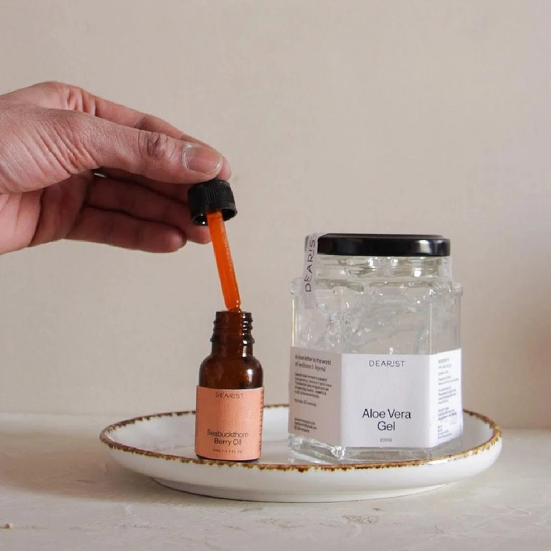 Sea Buckthorn, Berry & Calendula Oil, DearistWhat it is: A skin-repairing facial oil.What it does: The facial oil moisturises, repairs, and de-pigments the skin.Best suited for: All skin types.The plus: While this may not be a 100 per cent Ayurvedic product, it stands strong amongst the few facial oils that actually provide transformative results over regular use. It goes above and beyond to repair and heal the skin; it calms the redness and irritation caused by daily exposure to environmental aggressors, diminishes acne scars and dark spots, aids in achieving an even skin tone, and adds a lasting glow. It boasts 75 per cent sea buckthorn oil, and yet, is lightweight, non-comedogenic and doesn’t add to the congestion of your pores. Plus, it pairs really well with most moisturisers and sunscreens—no pilling whatsoever. The minus: The oil features a robust hue which could stain your clothes.Available at: thedearist.comPriced at: ₹1,980 