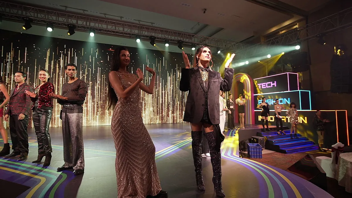Ayesha Kanga and Rani Ko-HE-Nur, showstoppers at the Western Fashion Show, at Myntra Tech Threads 2023 
