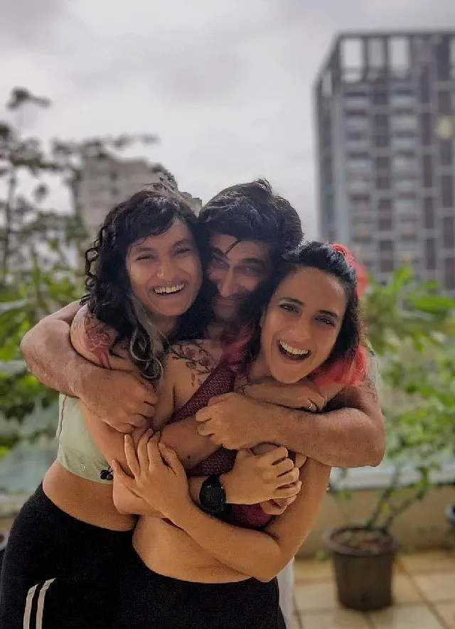 Shweta Sangtani, 34,  is in a polyamorous structure with her partner Aashish Mehrotra, 36, and Tanisha RK, 27. Image: Instagram.com/shwetasangtani 