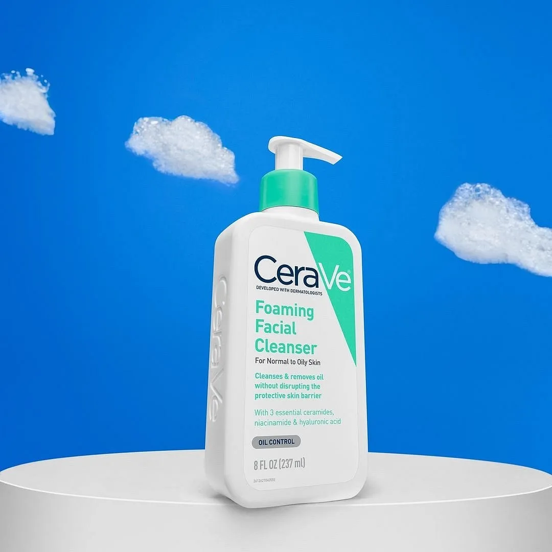 Foaming Cleanser for Normal to Oily Skin, CeraVeExcess sebum on the skin is among the most common culprits for recurrent acne. Cop the Foaming Cleanser from CeraVe (now available in India). Enriched with essential ceramides, niacinamide, hyaluronic acid and glycerin, this liquid soap-texture cleanser is perfect for regulating the oil on your epidermis sans leaving your skin taut or dry. This, in turn, keeps sebum from entering your pores and clogging them up.Prices start at ₹490Shop hereImage: Instagram.com/cerave 