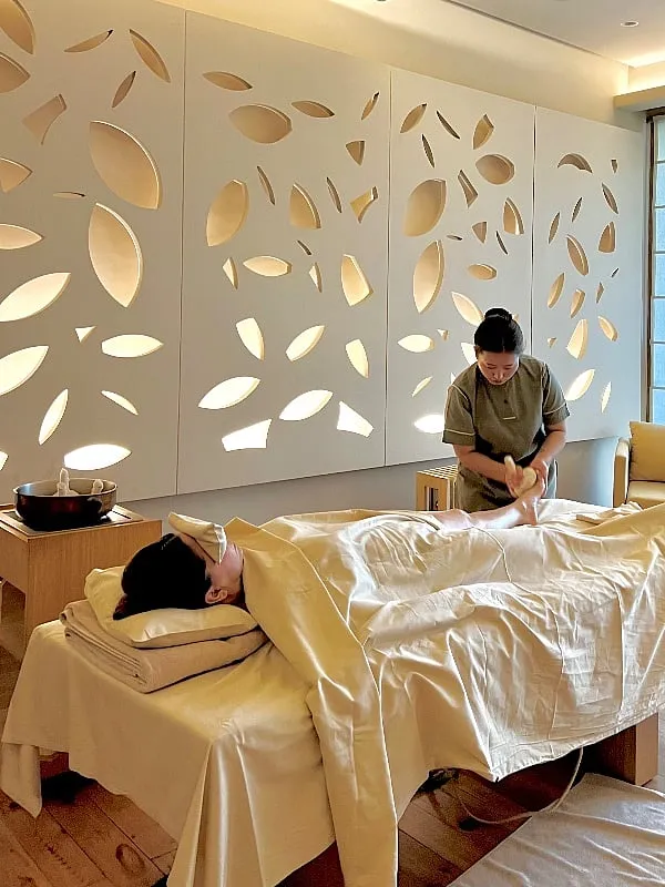 Deanne Panday experiencing the “Ku Nye” treatment at Six Senses Vana, in Dehradun 