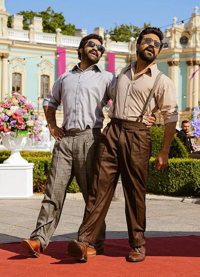 A still from the Oscar-winning RRR song 'Natu Natu' 