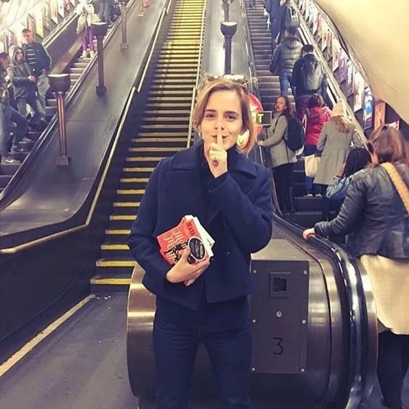 In 2016, the initiative received global attention when British actress Emma Watson championed the cause and was seen dropping off books in the London tube on her social media. Image: Instagram.com/booksontheunderground 