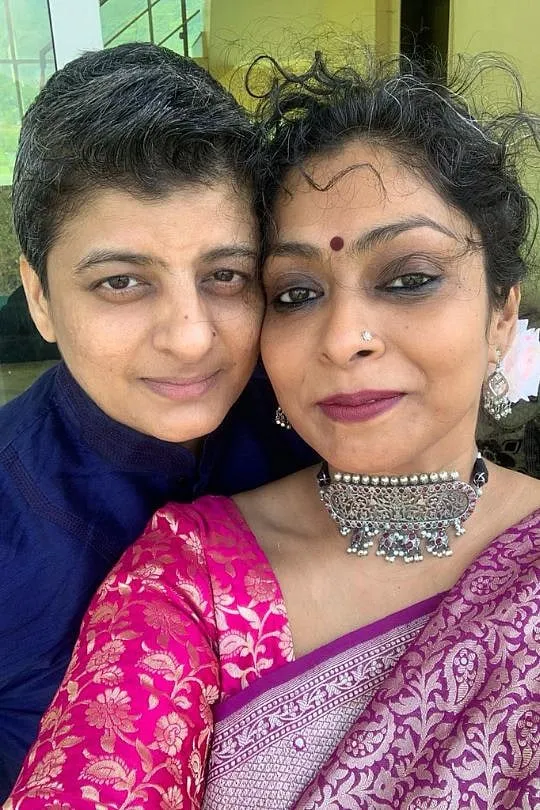 Shruti (43, she/her) and Pooja (39, she/her) are a cis-lesbian couple living in Mumbai 