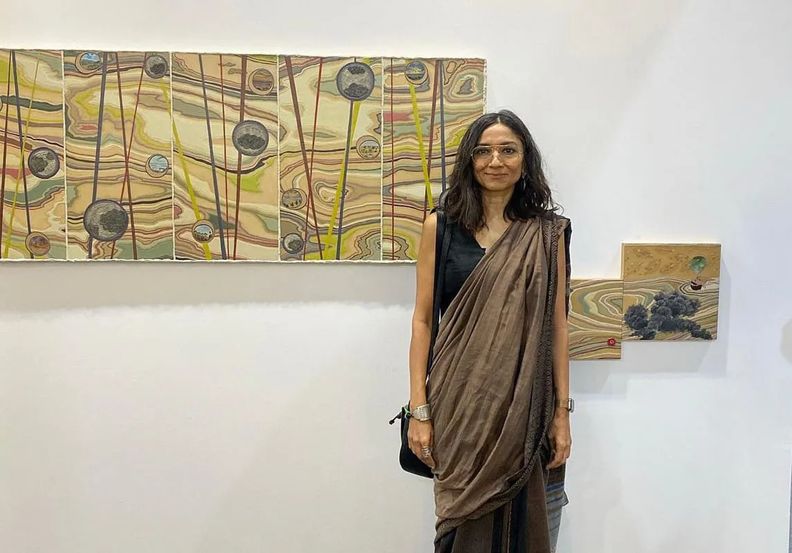 Dhruvi Acharya trained under Abstract Expressionist Grace Hartigan, Director of the Hoffberger School of Painting 