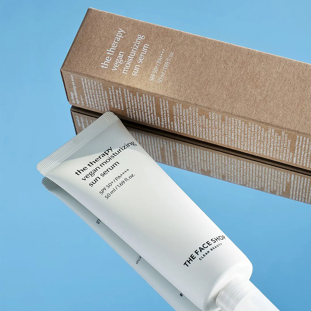 Vegan Moisturising Sun Serum, The Face ShopThe Face Shop’s sunscreen mimics the texture of a serum to ensure effortless application. With brightening and anti-ageing ingredients like niacinamide, vitamin E, panthenol, edelweiss extract, and nourishing seed oils, this sunscreen is devoid of fragrances and toxins that could irritate the skin. 