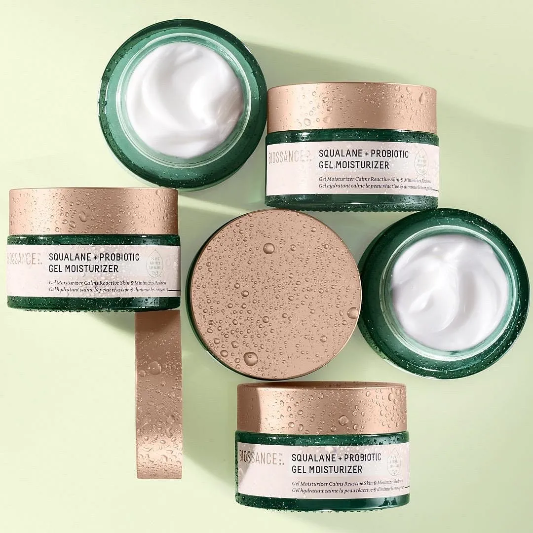 Squalane + Probiotic Gel Moisturizer, BiossanceCrafted particularly for skin prone to breaking out, this gel-based moisturiser features encapsulated probiotics, bisabolol, squalane, and allantoin to calm, hydrate, and repair the skin. From redness to sensitivity and irritation, to post-acne inflammation and dryness, it addresses all the common concerns and delivers lasting hydration for a plump, dewy effect.Image: Instagram.com/biossance 