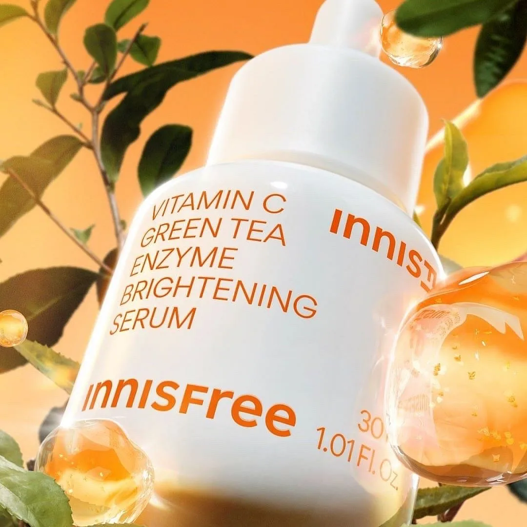 Green Tea Vitamin C Enzyme Brightening Serum, InnisfreeInnisfree infuses vitamin C in their cult-favourite Green Tea Serum to equip the concoction to also tackle pigmentation and uneven skin tone, in addition to all the hydration it renders. The lightweight serum is packed with moisture-boosting and skin-plumping ingredients such as niacinamide, allantoin, panthenol, hyaluronic acid and squalane, oil-soluble vitamin C and willow bark extract, a BHA (beta hydroxy acid) that keeps congestion and excess sebum secretion at bay, making this vitamin C serum a great choice for acne-prone skin. Image: Instagram.com/innisfreeindia 