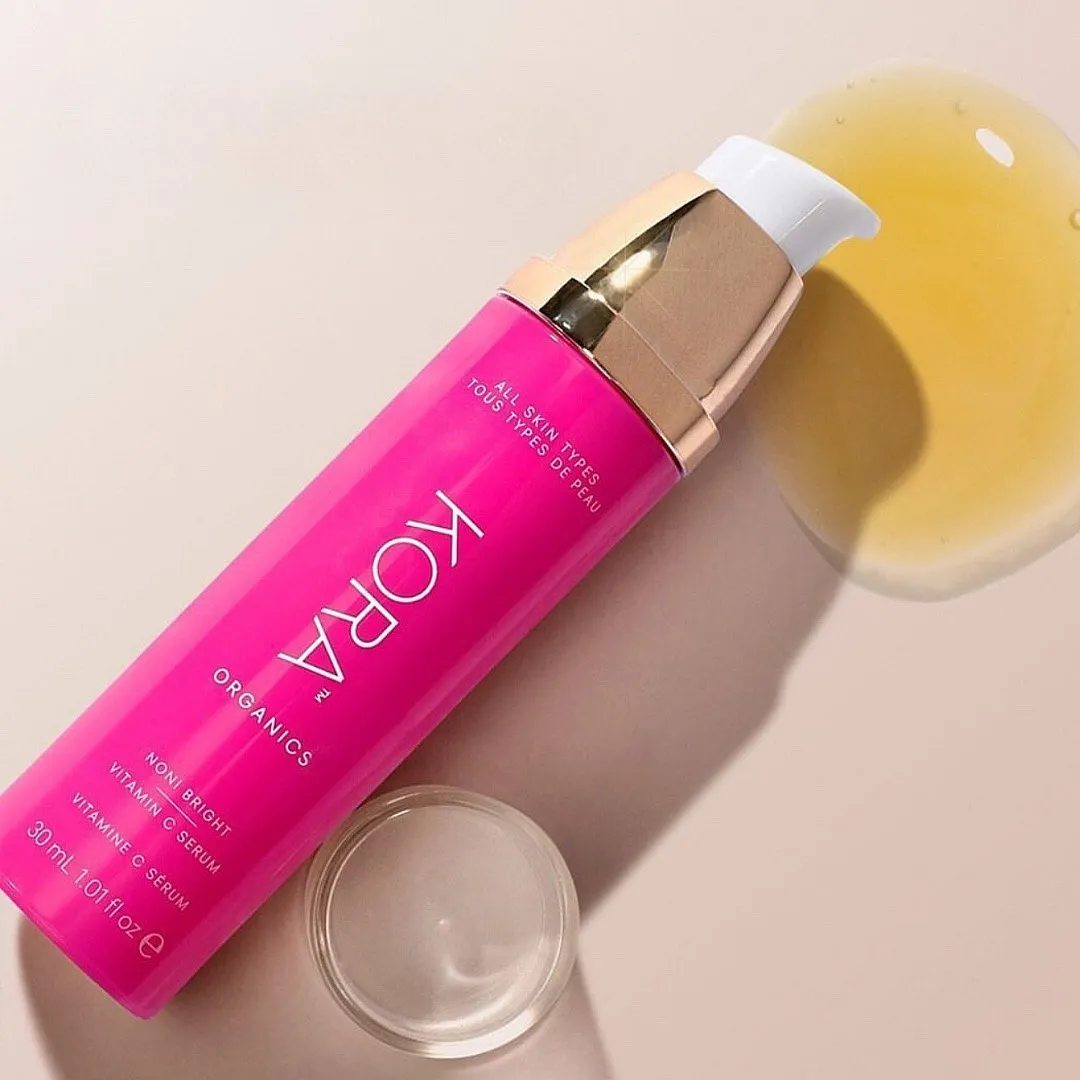 Noni Bright Vitamin C Serum, Kora OrganicsThis award-winning vitamin C serum from Miranda Kerr’s Kora Organics is a powerhouse of antioxidants, comprising lemon peel extract, orange peel extract, Kakadu Plum, Acerola Cherry, and ascorbic acid. Hyaluronic acid, aloe vera juice, and vitamin E help retain the moisture in the skin, while a complex of vitamin C sources help with the recovery of the sun-damaged complexion.Image: Instagram.com/koraorganics 