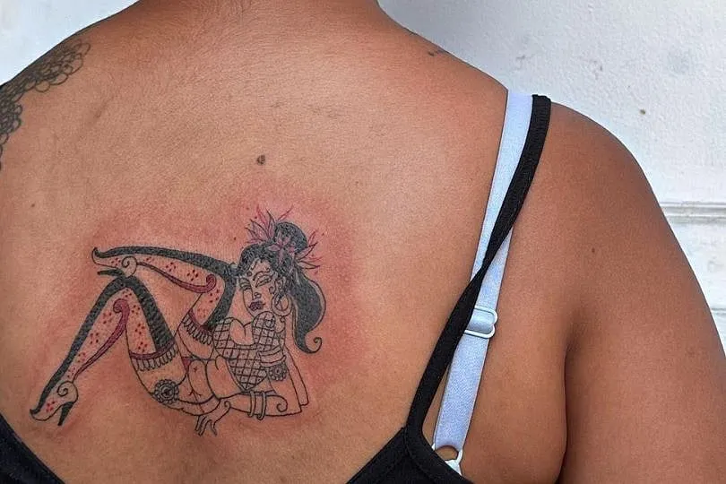 In a 2017 study in the United States, it was observed that respondents rated people with a tattoo on their arm less favourably than those without one. Image: Instagram.com/bananatatz 