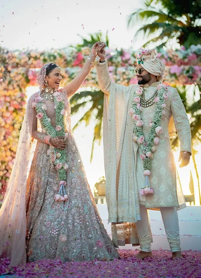 The growth of Indian wedding industry is fuelled by the country's fascination with grandeur and the influence of Bollywood and high-profile personalities on wedding trends. Image: Instagram.com/josephradhik 
