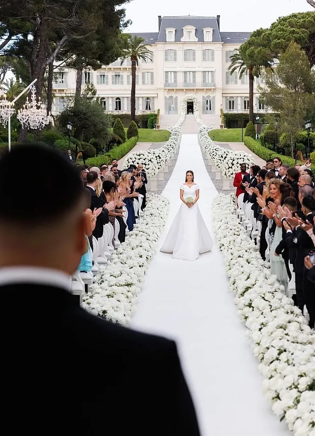 PrettyLittleThing founder Umar Kamani and model Nada Adelle exchanged vows at Hotel du Cap-Eden-Roc, notable for hosting Sofia Richie’s wedding back in 2023. Image: Instagram.com/nadakamani 