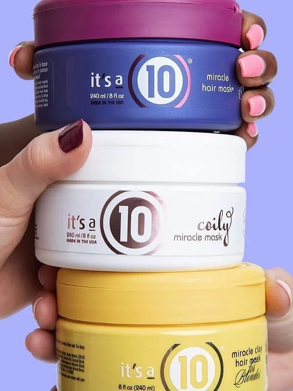 The Miracle hair care range from UK-based hair care brand It’s a 10 offers some of the best hair-revivifying solutions. Image: Instagram.com/itsa10haircare 
