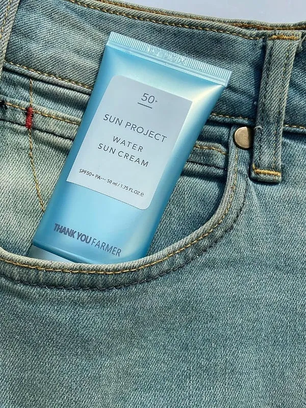 The formulation of this watery sunscreen boosts sun protection to maintain the skin’s moisture and resilience. Image: Instagram.com/thankyoufarmer 