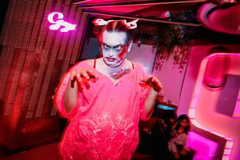 For many queer individuals, Halloween represents a kind of ‘queer Christmas’—a time when societal norms can be subverted through costume, role-playing, and the embracing of the uncanny. Image: Wanda Hendricks 