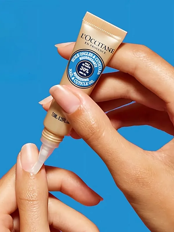 This cuticle oil by L'Occitane will moisturise your nails. Image: @loccitane 