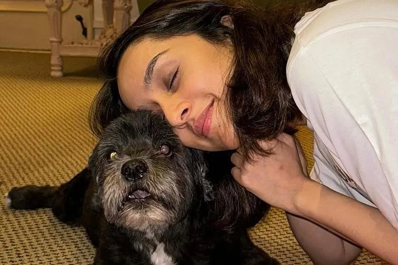 Shraddha Kapoor with her dog Shyloh. Image: Instagram.com/shraddhakapoor 