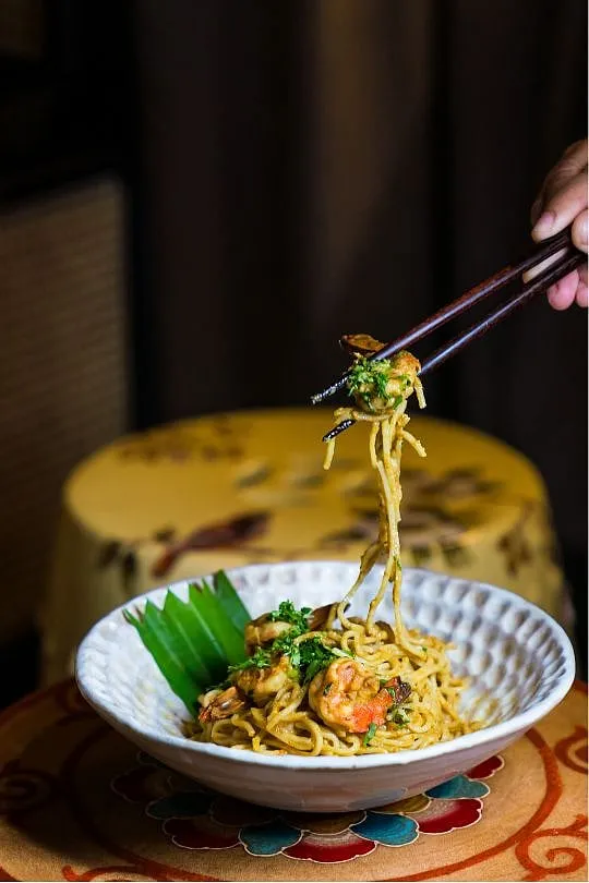 A bowl of dry laksa noodles. Image: Pandan Club 
