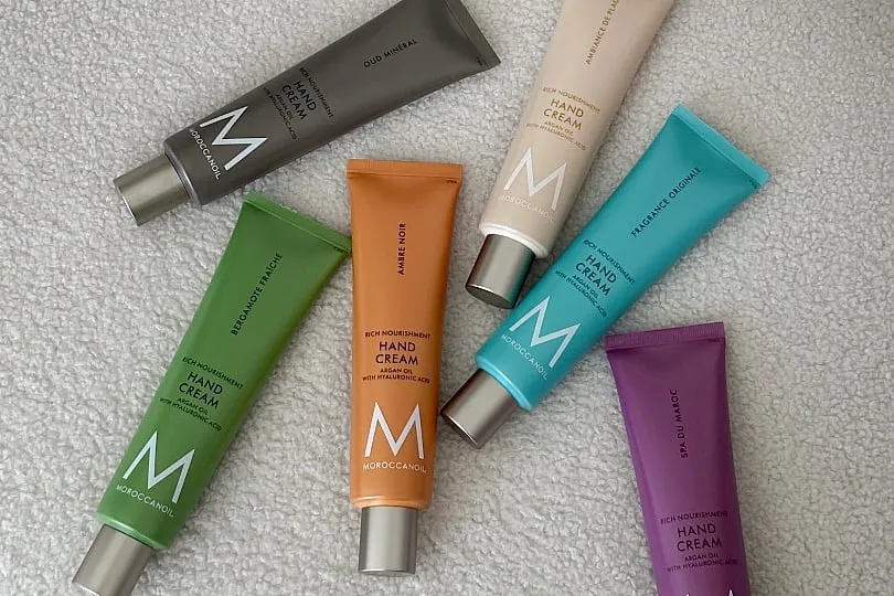 With organ oil, shea butter, and hyaluronic acid, the hand creams by Moroccanoil combine the benefits of a moisturiser and nail oil. Image: Instagram.com/moroccanoil 