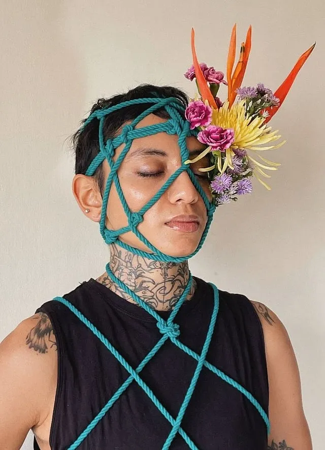 Shibari is a Japanese art form of rope bondage that focuses on intricate and aesthetic tying. Image: Instagram/sillyhands.shibari 