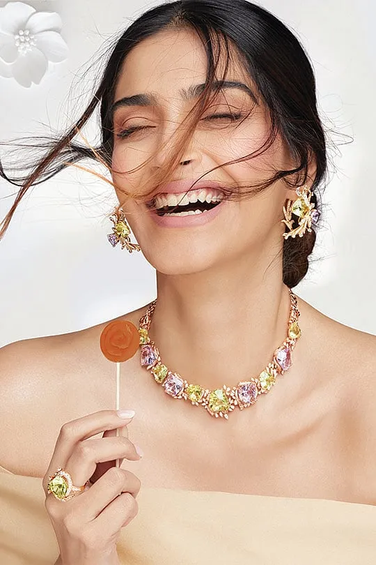 Sonam Kapoor in jewellery pieces from Zoya's Alive collection inspired by wildflowers 