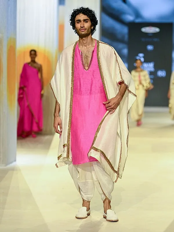 Indian labels have played a major role in showcasing contemporary handlooms. Image: Nikasha at Lakme Fashion Week 