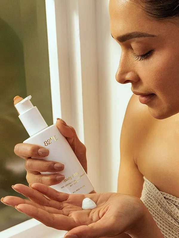The body lotion from 82°E also doubles as a body sunscreen. Image: Instagram.com/82eofficial 