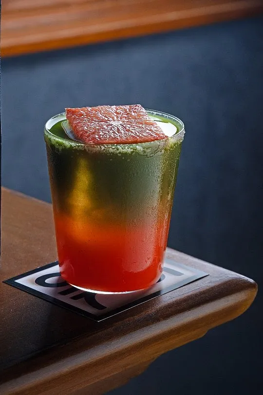  Razvan Zamfirescu, Head of Beverage, All In Hospitality, has concocted the Salty Dog at the The Dimsum Room, with tequila shaken with matcha 