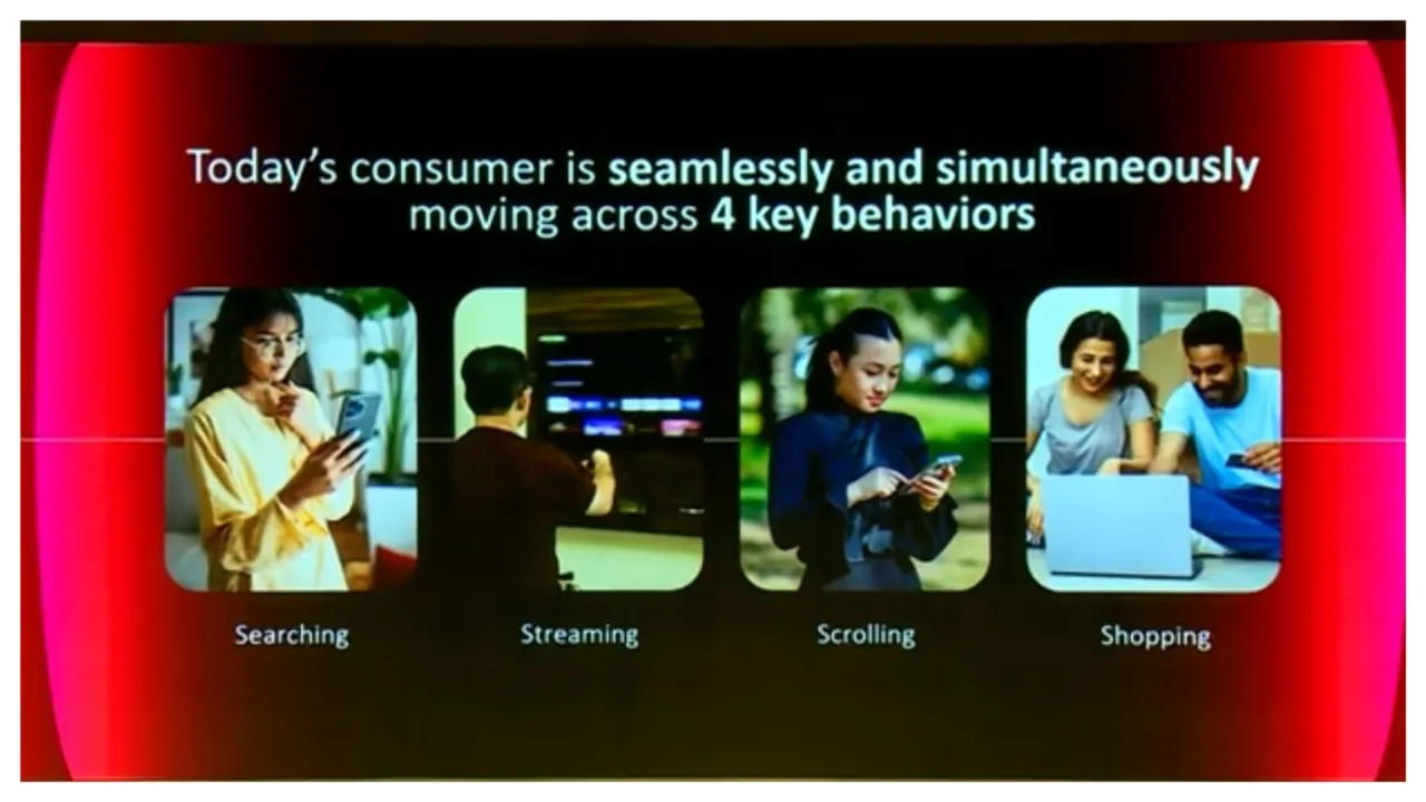 Shubha Pai, Head of Brand Solutions at Google, presenting insights on YouTube's Connected TV (CTV) dominance and the future of commerce at the afaqs! Marketers' Excellence Conference 2025 in India.