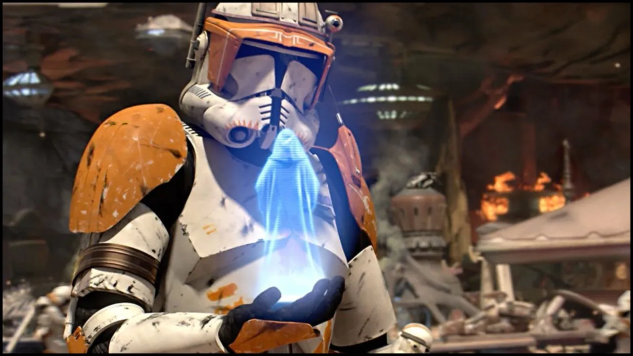Hologram messages from Star Wars