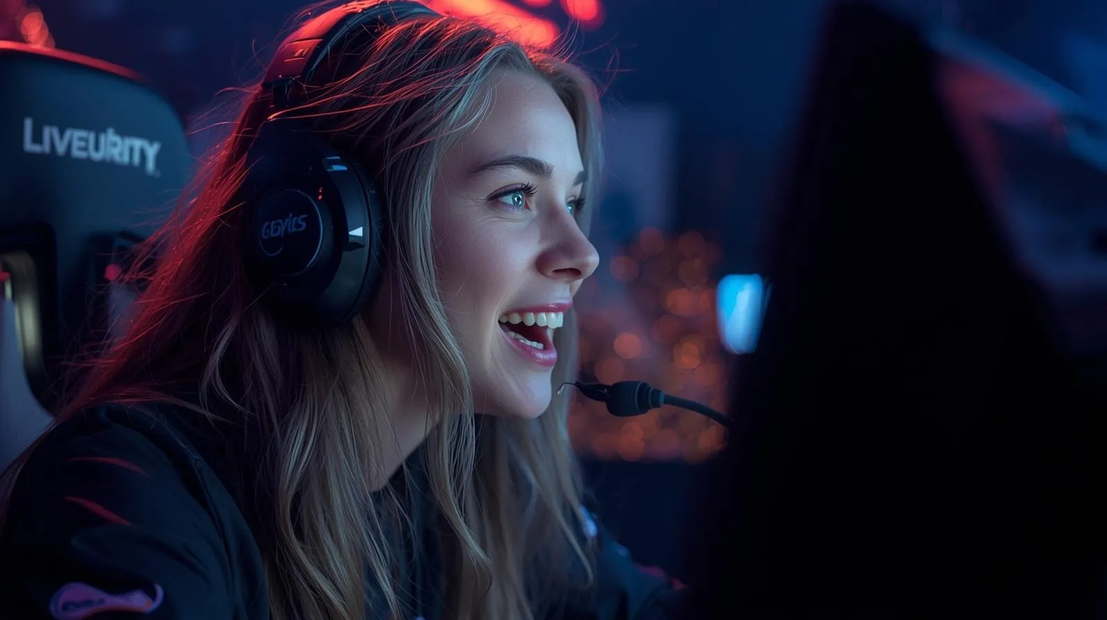 Live streaming by a gamer