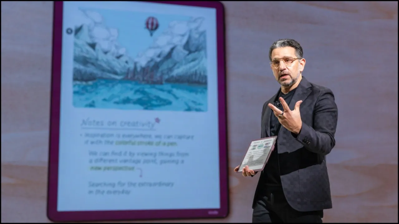 Panos Panay, SVP of devices & services presents Kindle Scribe Colorsoft