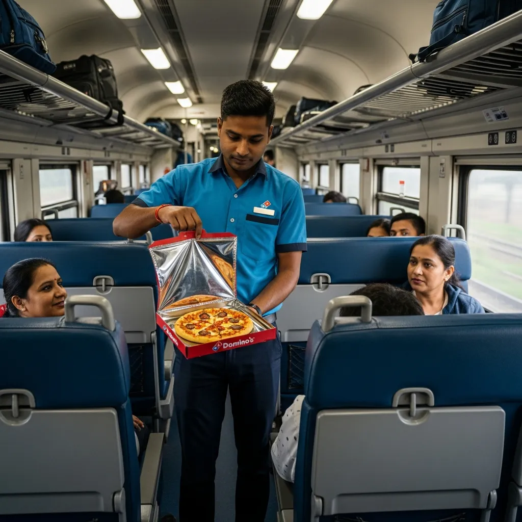 pizza on train
