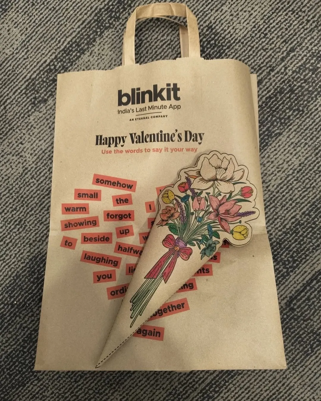 Blinkit's Valentine's Day packaging