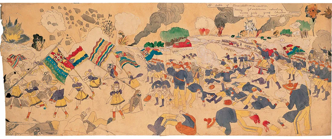 darger-at-battle - FRYE art museum - Darger