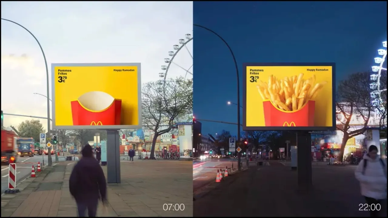 McDonald’s Germany launches DOOH Ramadan ad campaign using sun-synced tech