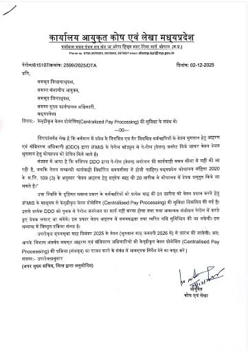 MP Employee Salary New Rule order 1