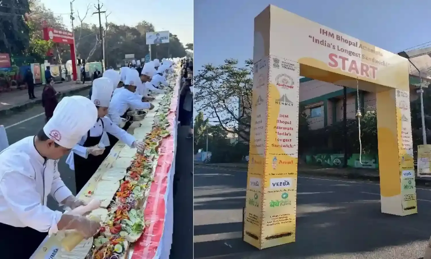 Bhopal IHM World's Longest Sandwich Limca Book of Records