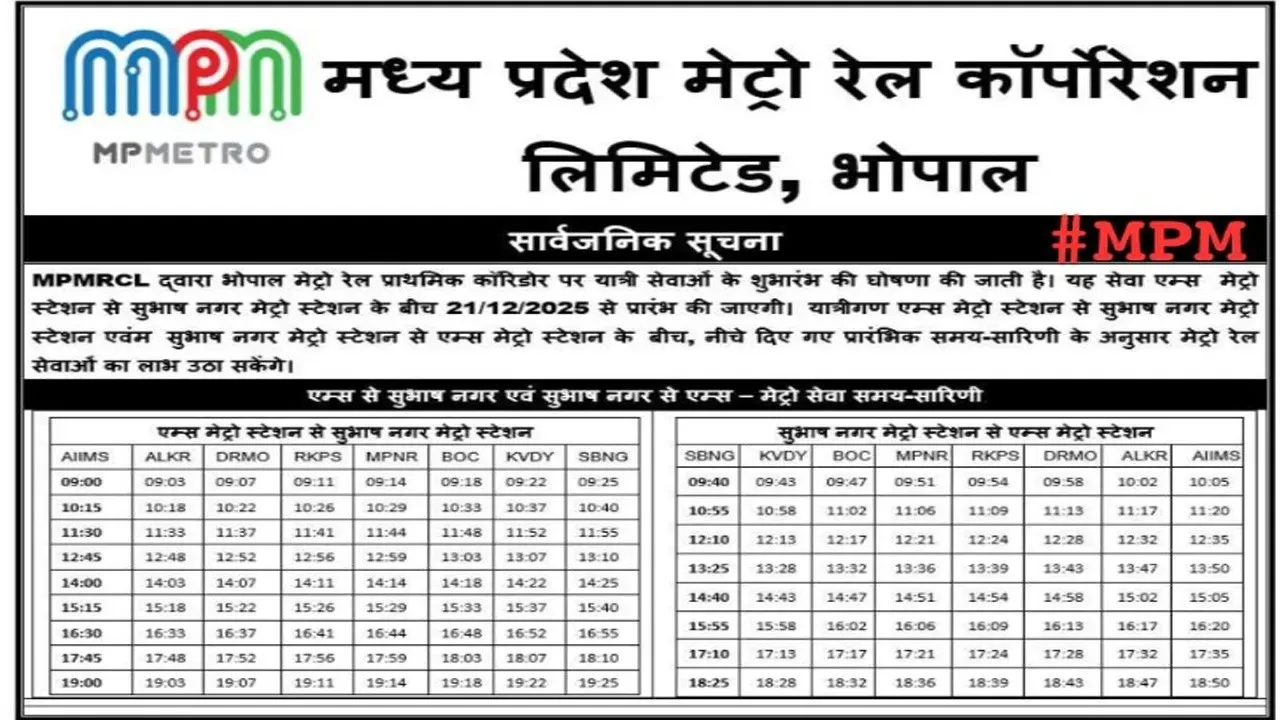 bhopal-metro-time-table
