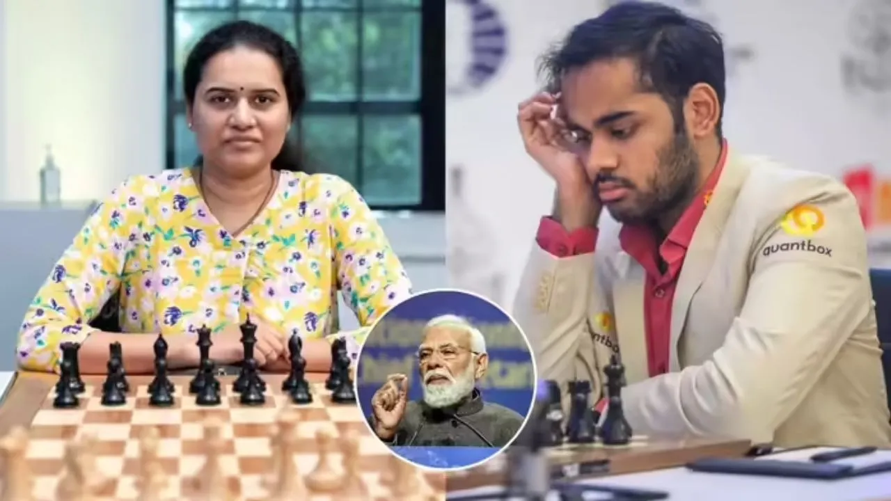 pm-narendra-modi-congratulates-koneru-humpy-and-arjun-erigaisi-for-winning-bronze-medal-at-fide-world-rapid-chess-championship