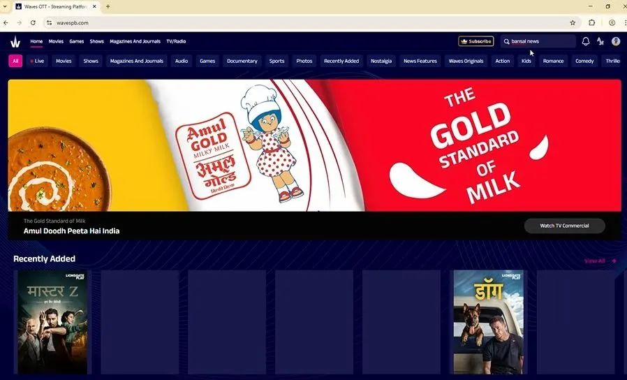 bansal news waves app ott