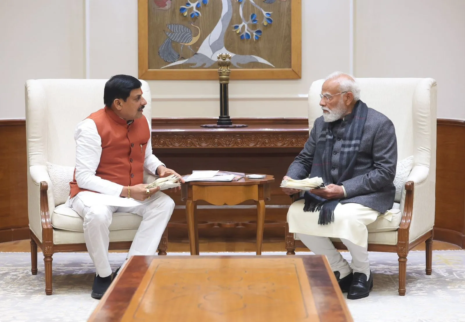 cm mohan yadav meet pm