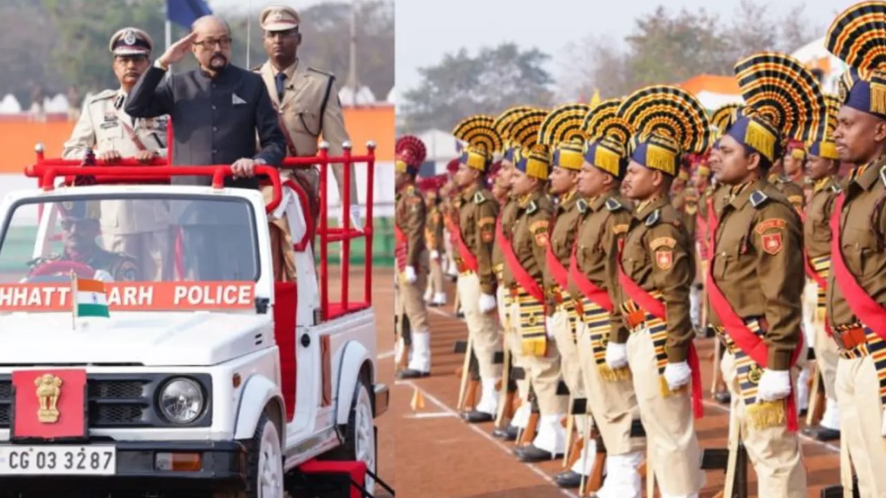 77वें गणतंत्र दिवस पर छत्तीसगढ़ में देशभक्ति का उत्सव: रायपुर में राज्यपाल  ने फहराया तिरंगा, बिलासपुर में मुख्यमंत्री ने किया ध्वजारोहण