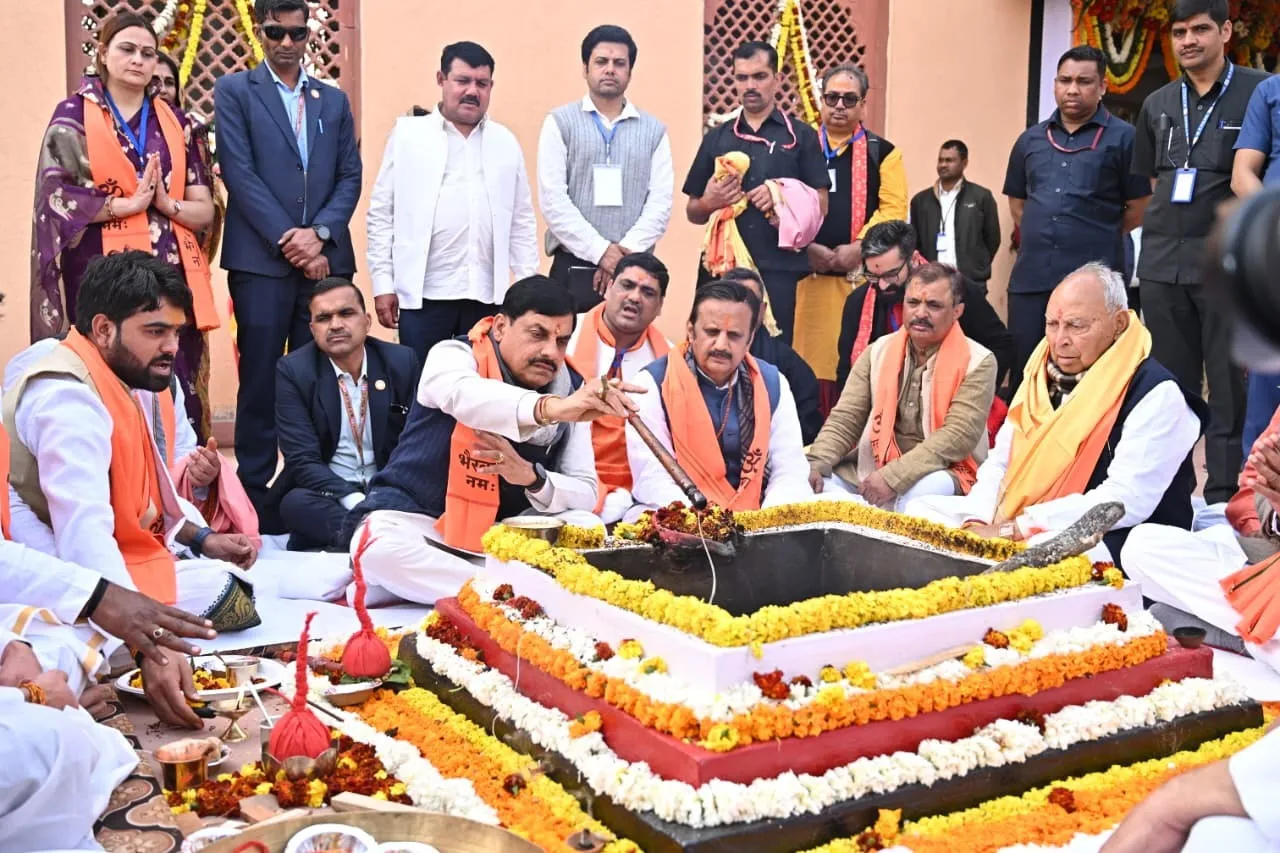 rewa cm mohan yadav bhairavnath temple inauguration 33