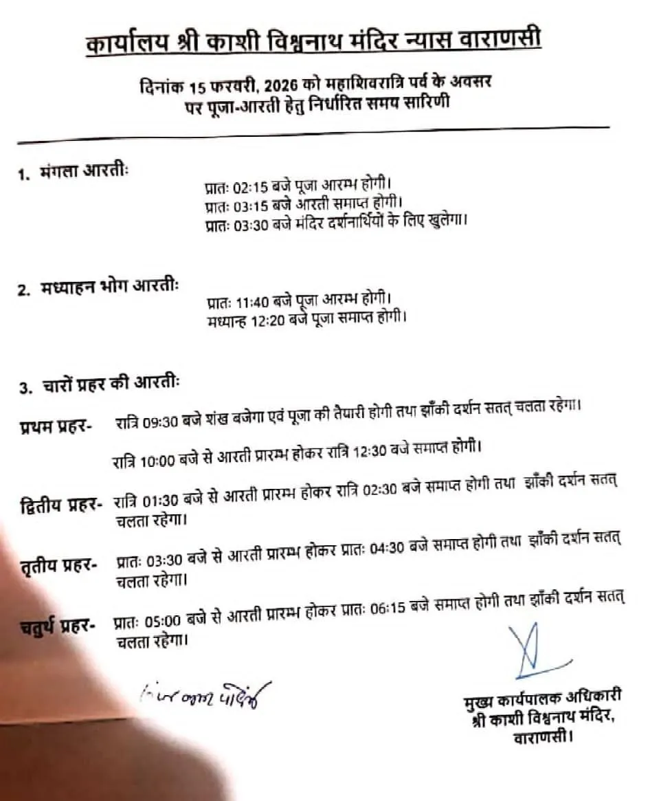 Varanasi Mandir Mahashivratri 2026 Darshan