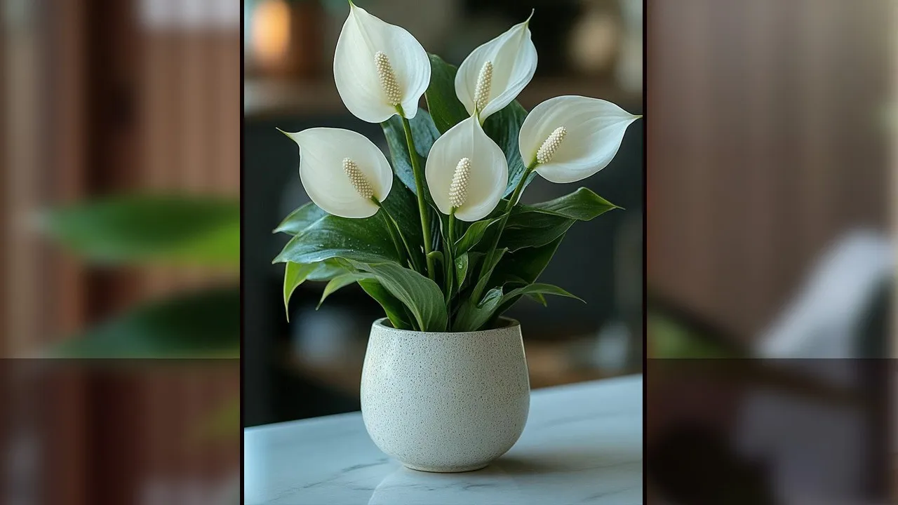 Summer Cooling Indoor Plant Pease Lily